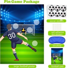Soccer Party Games for Pin The Soccer on The Goal Party Games Football Poster…
