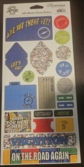 Reminisce DESTINATION / VACATION self adhesive Diecut Stickers & 12×12 Alphabet