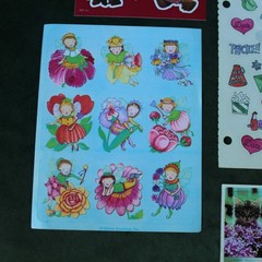 Sticker Lot Mixed Assorted Sticker Sheets Mostly Vintage