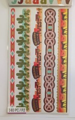 Western Town Wild West Cowboy Scrapbooking Stickers Flip Pack by Sticko