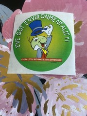 Vintage I’ve Got Environment-ality! Sticker Module Roughly 2×2 Inches