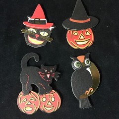 Anna Griffin CREEPY HALLOWEEN Stickers with Sentiments- 35 pcs total