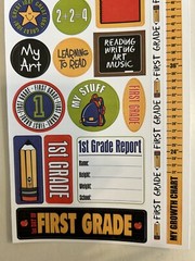 Reminisce Back To School Self-adhesive Diecut Stickers BTS-102 First Grade