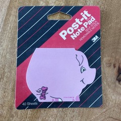 Vintage 3M Post-It Note Pad Pink Pig 40 Sheets