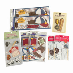 HUGE Baseball Scrapbook & Sticker Lot Mixed Brands Paper Embellishments Crafts