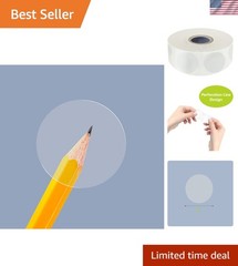 1500 PCS 1″ Clear Wafer Seal Stickers – Perfect for Envelopes & Packaging