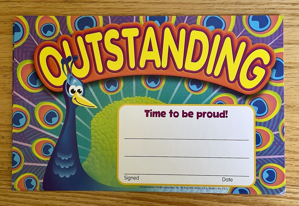 Vintage Trend Award Recognition Certificate 2006 – «Outstanding» Lot of 5
