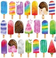 Violette Stickers Popsicle Summer Treat Ice Cream Craft Planner Supply Scrapbook
