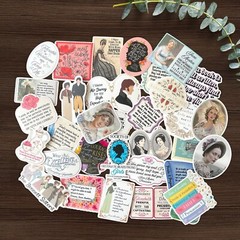 Jane Austen Book Lover Vinyl Waterproof Sticker Pack of 30 – No Duplicates