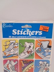 VTG Vintage Eureka Paper Magic Group 36 Stickers Pack Rollerblades Sneakers