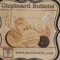 Jenni Bowlin Scrapbooking Printed Chipboard Button Embellishments-VINTAGE PHOTOS