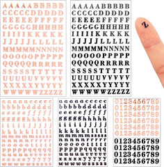 6 Sheets 0.2″ Small Letter Stickers, 2 Colors Metallic 0-9 Number A-Z Alphabet S