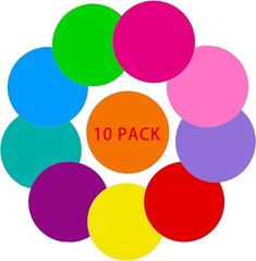 Durable 11.8-Inch Dry Erase Dots – 10 Colorful Adhesive Stickers for Classroom