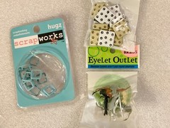 7 Diff Sets Deco Cat,Pebble & Flower Themed Brads-Assorted Brands -You Choose