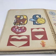 Vtg 80s Stickers Album Binder Smurfs Scratch Sniff Puffy Unicorns ET Cabbage Ptc