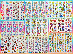 1079 Mxd Sticker Collection, Rainbow Stars Angel Kitty Dancing Bunny Panda Cub
