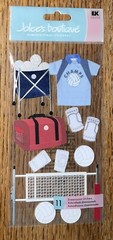 RARE JOLEES INDOOR VOLLEYBALL Champs Volley Ball Sport Pads Net Jump 3D STICKERS
