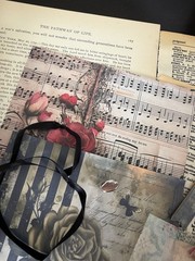 Gothic Junk Journal Kit with Journal Ephemera Bundle Vintage Dark Academia