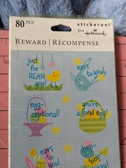 HALLMARK Easter Stickers Rewards Bunny chick eggs basket 8 sheets new