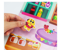 Cocobi Soft Stickers of House, Palace, Amusement Park & Supermarket 4-types Set