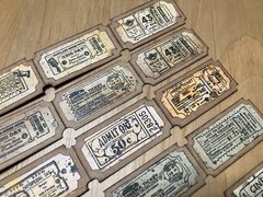 Handmade Faux Tickets Scrapbooking Embellishments Grungy Ephemera