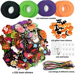 Halloween Crafts for 12 Sets, DIY Wreaths Halloween Activities for Toddlers, …
