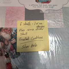 Kaiser Crafts SILVER BELLS & CHRISTMAS WISHES 12 x 12 Papers Ephemera Stickers