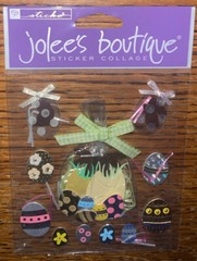 RARE Jolees EASTER Chocolate Bunnies Bunny Decorated Eggs Basket Flower Stickers