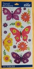 Butterflies Sticker Sheet /13 pieces/ Hello Hobby