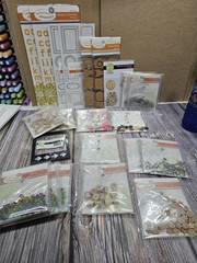 Huge LOT Fun Stampers Journey BUTTONS, letters, clips, frames, embellishments