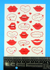 Vintage Hallmark S.W.A.K. Lips & Phrases Love Sticker Sheet