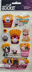 Sticko Stickers FRENCHIE FRIES Scrapbooking EK Success 10 Pieces 52-01645
