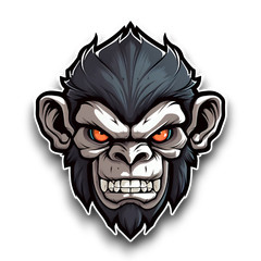 Cute Angry Monkey Ape Animal Vinyl Sticker Decal For Car Laptop Window Scrapbook