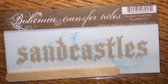 My Mind’s Eye BOHEMIA RUB ON TRANSFER TITLES “ Sandcastle “ SCRAPBOOK CRAFT