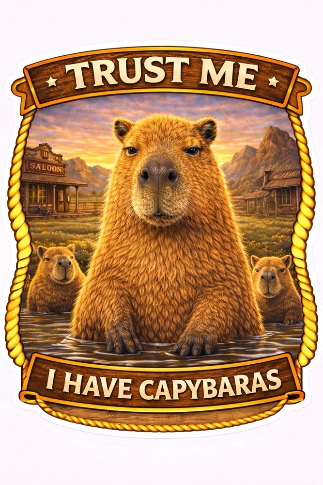Funny Capybara Sticker Pack | Meme Vinyl Decals (12pc)
