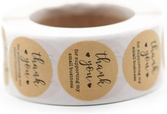 Elegant 1.5» Thank You Stickers for Small Businesses – 500 Labels Roll