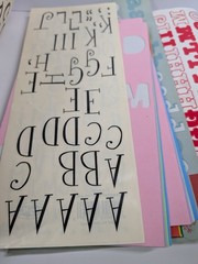 Letter Number Scrapbooking Stickers Lot Mixed Partially Used Sheets