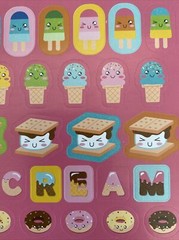 Smiling Food Foodie Stickers Ice Cream Cones S’mores Lollipop Popsicle New Kids