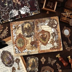 20Pcs Vintage Baroque Paper Stickers Junk Journal Album Scrapbooking Collage Art