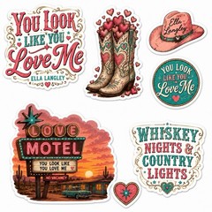 Ella Langley You Look Like You Love Me Sticker Pack/Country Music/Holographic