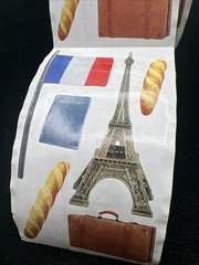 Vintage Frances Meyer Sticker Roll X95 Paris Travel Eiffel Tower Flag RFST 936