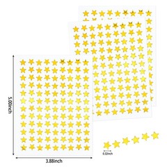 1080 Pcs 10 Sheets Tiny Gold Star Stickers, 0.3″ Diameter Small Reward Sticke…