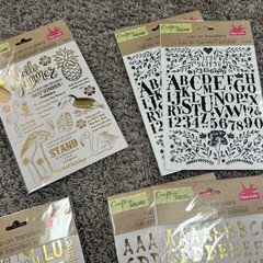 Crafter’s Square Rub-On Transfers Lot of 14 Gold Foil Alphabet Succulent Crafts