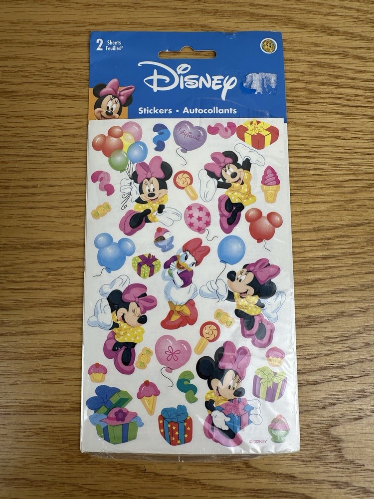 Disney Stickers Sandylion MINNIE MOUSE BIRTHDAY BALLOONS 2 Sheets