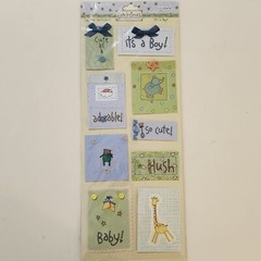 NEW Lot 7 Pkgs BABY BOY Stickers Rub-Ons Transparency Making Memories Daisy Ds-Z