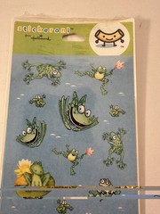 Hallmark Stickeroni Stickers Vintage Frogs Frog Pond Hoppy 2 Sheets Made In USA
