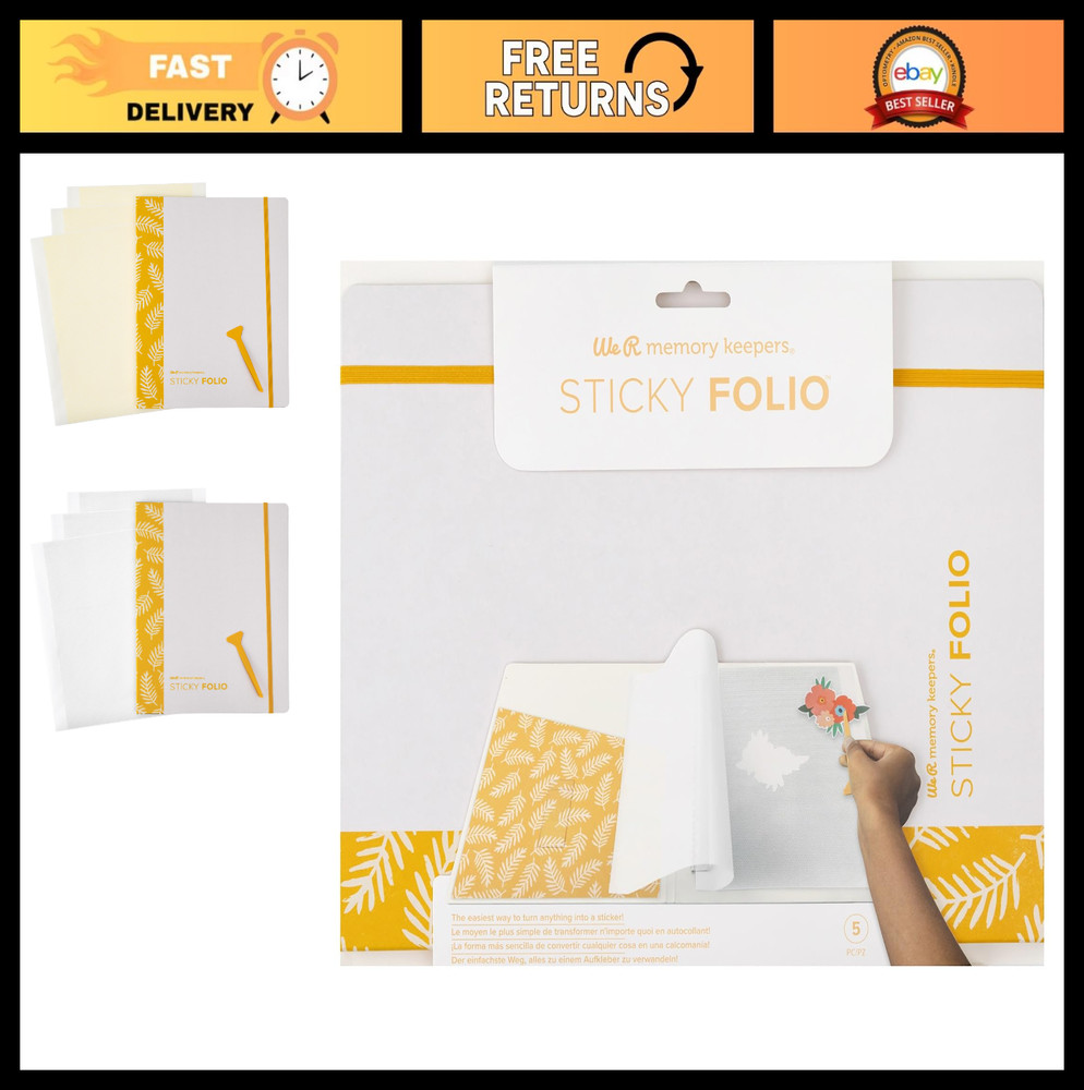 DIY Sticky Folio for Custom Stickers – Yellow Craft Organizer & Storage Solution