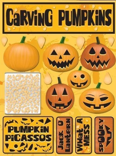 Reminisce Signature Series 3-Dimensional Sticker, Carving Pumpkins