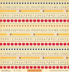 October Afternoon: «Schoolhouse» 1,2,3’s – 8×8 Paper Pads + Embellishments