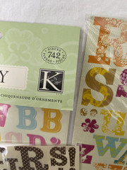 9 Sets Lot Vintage Alphabet Numbers Stickers 1″ & 1.5″ Scrabble Wood Letters